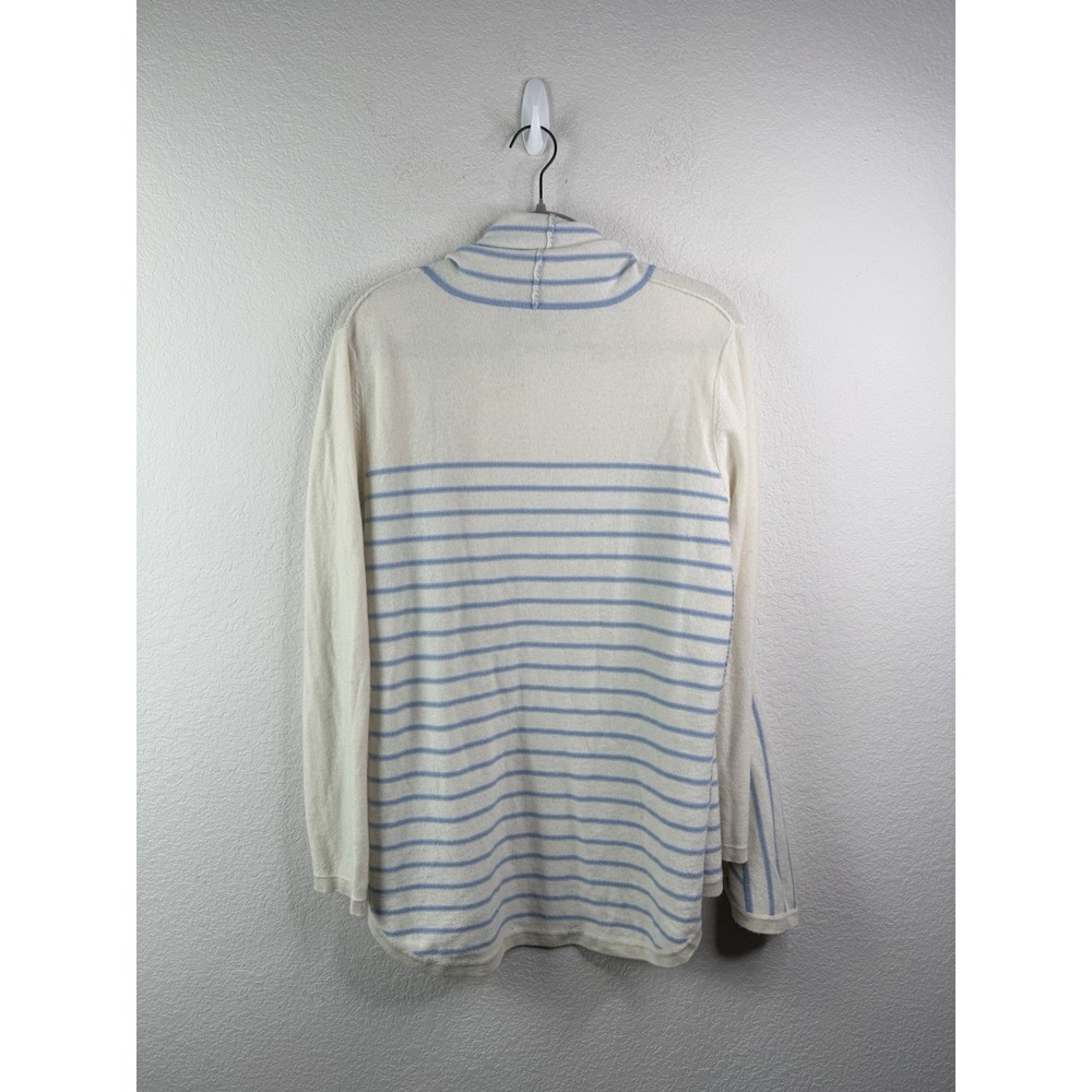 Islefield Silk Cashmere Striped Open Front Cardigan Womens L Quiet Luxury Preppy - Picture 5 of 5